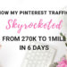 How My Pinterest Traffic Skyrocketed from 270k to 1mill in 6days