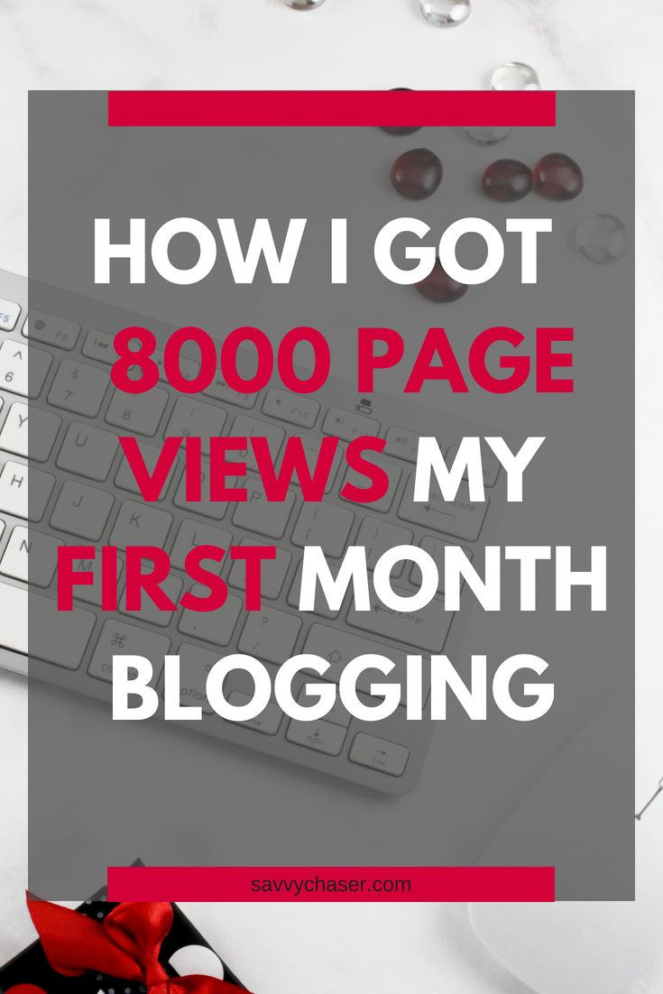 How I  got 8000 page views my first month blogging. Click on to find out how I reached so many page views in my first month.