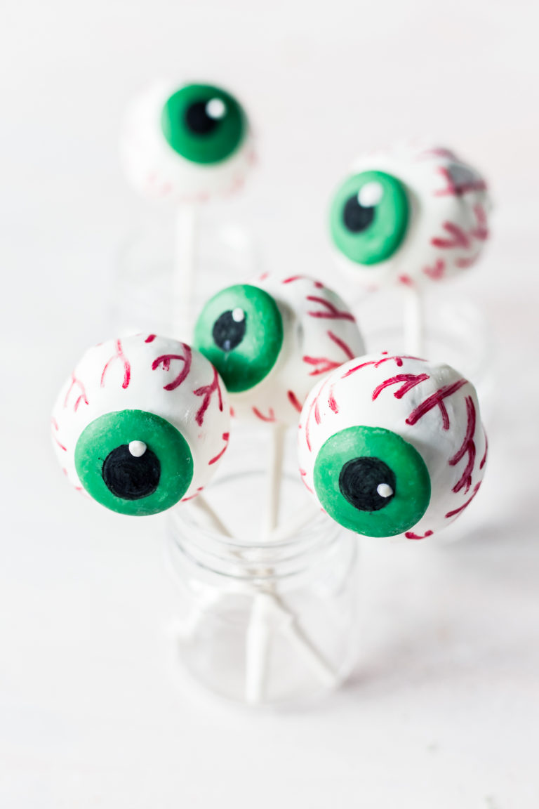 Eyeball Cake Pops for Halloween