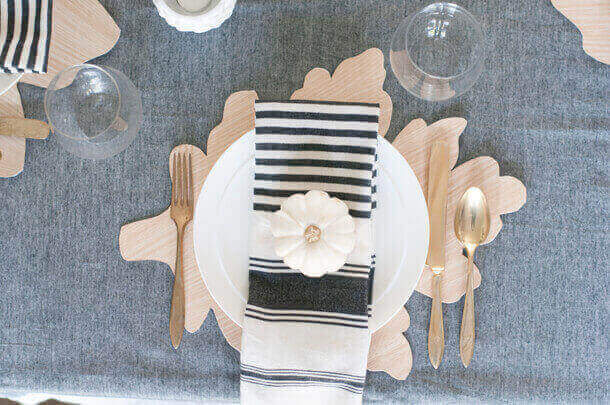 DIY Expensive Looking Gifts- Wooden Leaf Placemat