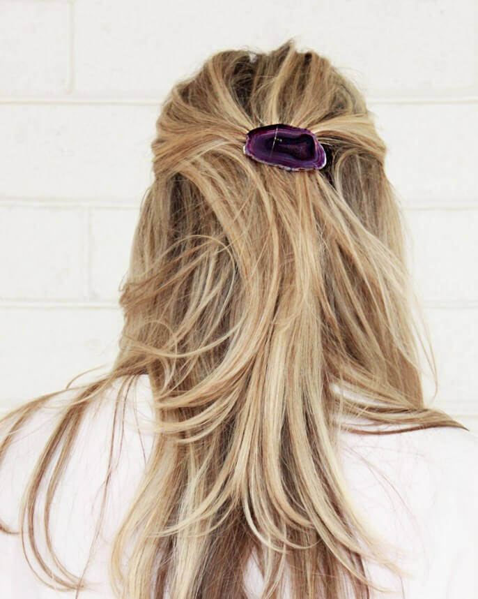 DIY purple hair clip