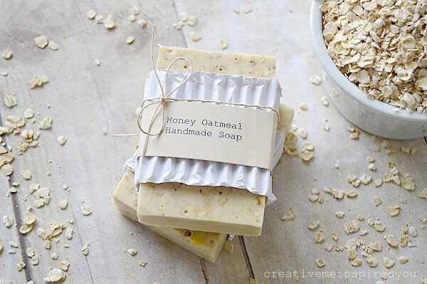 Homemade personal care and beauty products-Honey and oats soap