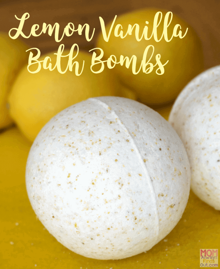 DIY Lemon Vanilla Bath Bombs