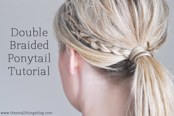 double braided ponytail