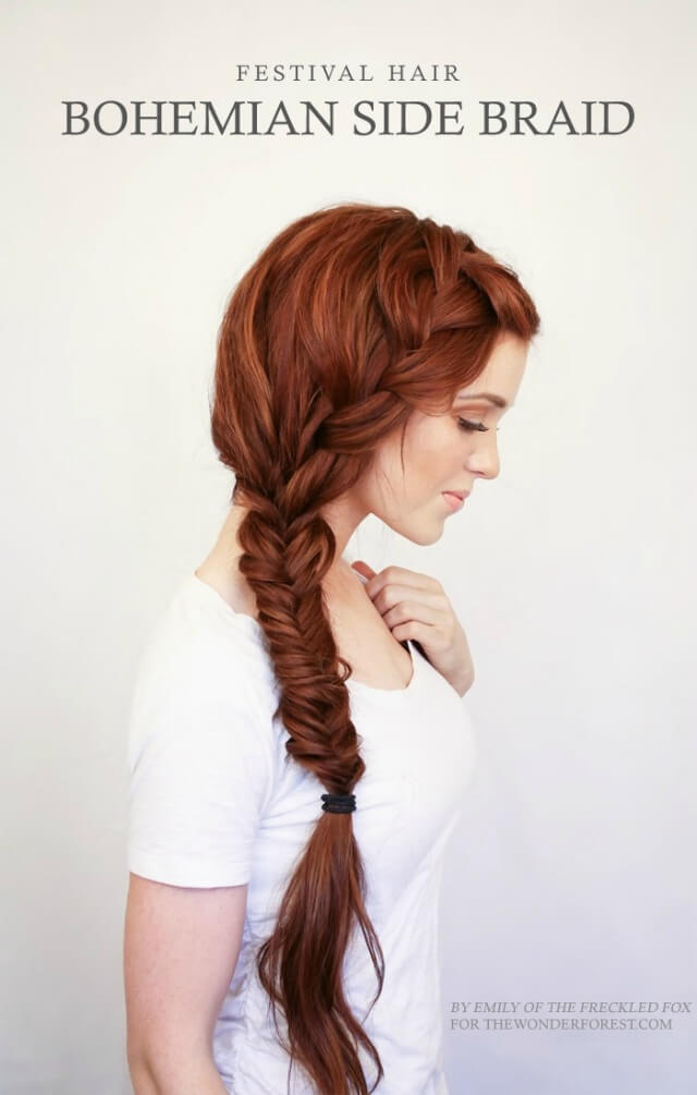 five minute hairstyles boho festival