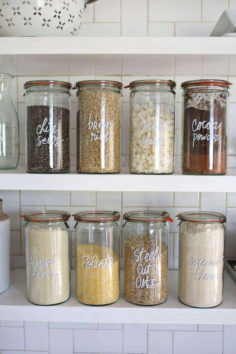 kitchen cabinet organization paint markers for jars