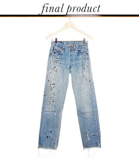 creative and easy ways to restyle your old jeans- splatter jeans